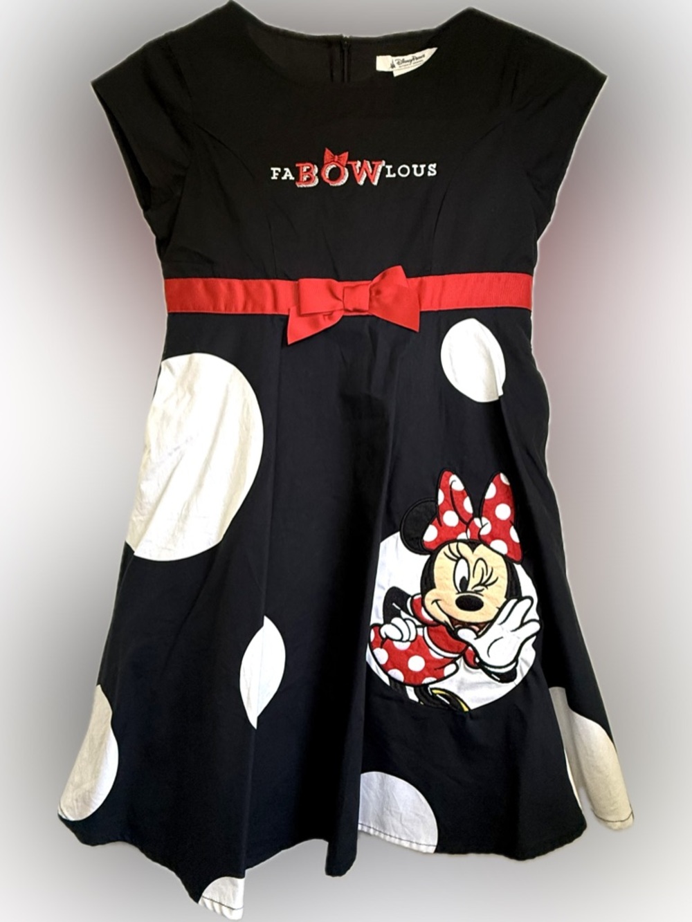 NEW Disney Parks Minnie Mouse FaBOWlous Polka Dot Dress Youth Size Large